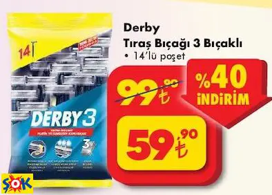 DERBY TIRAŞ BIÇAĞI 3 BIÇAKLI
